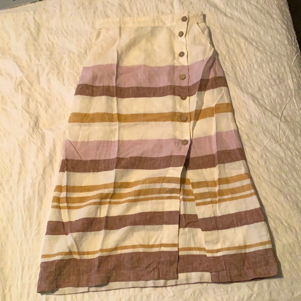 Rachel Zoe Linen MIDI Skirt
